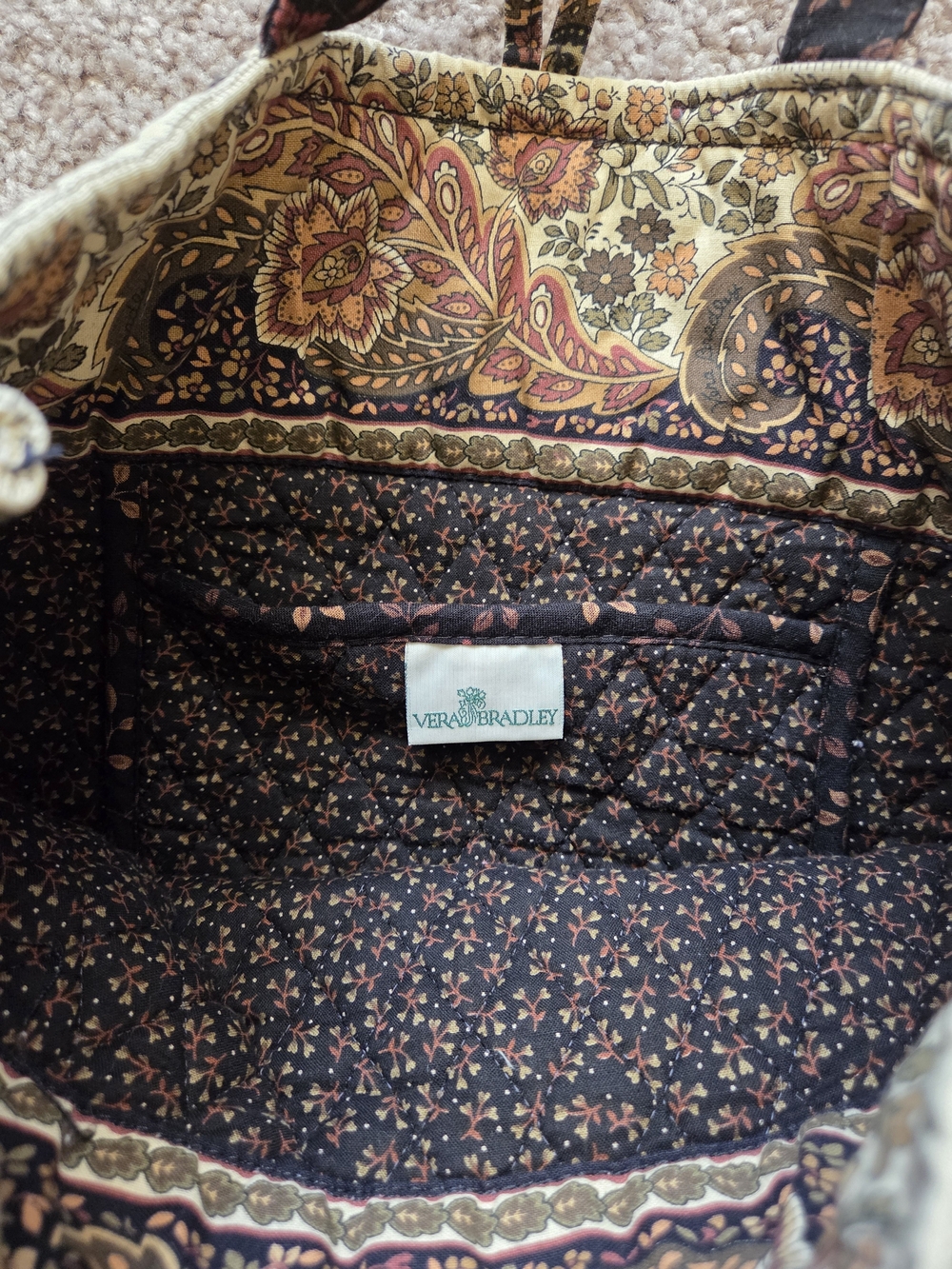 Vintage Vera Bradley Floral Tote Bag - Picture 3 of 9